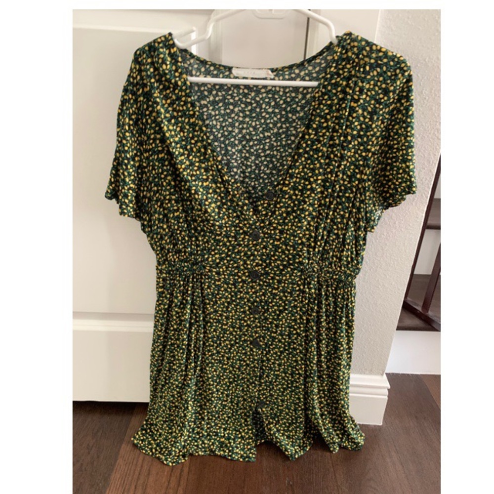 Lush Lemon Print Dress
